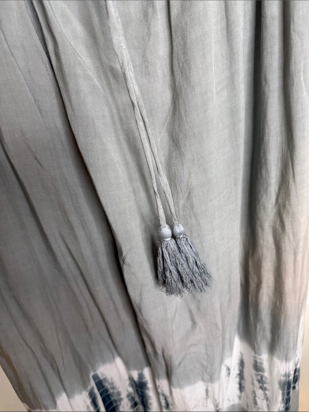 NWT Gray Tie-Dye Maxi Dress with Spaghetti Straps - Picture 5 of 8